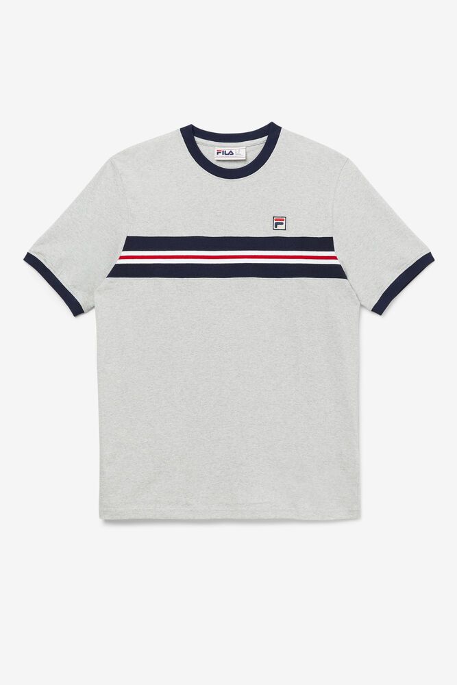 Fila Silver T-Shirt Grey - Mens - 58264ZSRG